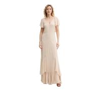 Twinset - Abito Lungo in Georgette con Volant - - Dresses - Donna - Beige - L