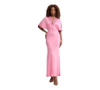 Twinset - Abito Lungo in Raso Envers con Ricami - - Dresses - Donna - Rosa - XS