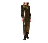 Twinset - Abito Lungo Lamina Oro - - Dresses - Donna - Giallo - S