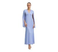 Twinset - Abito Lungo Scollo a V - - Dresses - Donna - Blu - XS