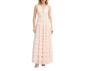 Twinset - Abito Maxi in Tulle con Volant - - Dresses - Donna - Rosa - S