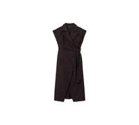 Twinset - Abito Midi a Portafoglio in Popeline - - Dresses - Donna - Nero - S