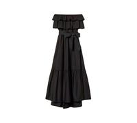 Twinset - Abito Midi con Spalle Scoperte in Popeline Lungo - - Dresses - Donna - Nero - M