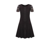 Twinset - Abito Nero in Pizzo a Maniche Corte - - Dresses - Donna - Nero - S
