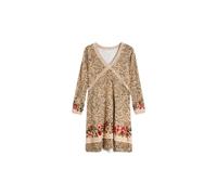 Twinset - Abito stampa animale e floreale - - Dresses - Donna - Marrone - S