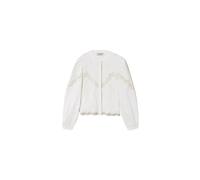 Twinset - Blusa di chiffon di cotone ricamata - - Blouses & Shirts - Donna - Bianco - M