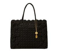 Twinset - Bohemienne Crochet Shopper - - Bags - Donna - Nero - ONE SIZE