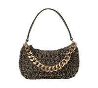 Twinset - Borsa a spalla in rafia all'uncinetto - - Bags - Donna - Nero - ONE SIZE