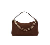 Twinset - Borsa a Tracolla in Camoscio Caffè con Cerniera - - Bags - Donna - Marrone - ONE SIZE
