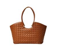 Twinset - Borsa Shopper Intrecciata a Mano - - Bags - Donna - Marrone - ONE SIZE
