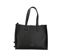 TWINSET Borsa Shopping Bicolor Logo Nero/Cherry Wood