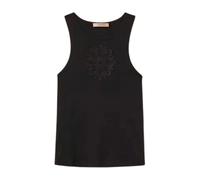 Twinset - Canotta con ricamo floreale - - Tops - Donna - Nero - S