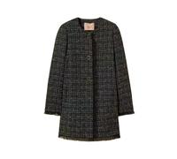 Twinset - Cappotto Bouclé in Tulle Plumetis - - Jackets - Donna - Nero - M