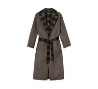 Twinset - Cappotto Reversibile in Doppio Tessuto di Lana - - Coats - Donna - Marrone - S