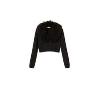 Twinset - Cardigan Corto con Pelliccia Sintetica - - Knitwear - Donna - Nero - M
