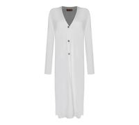 Twinset - Cardigan Lungo Bianco con Scollo a V - -Knitwear -Donna -Bianco -L