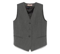 Twinset - Elegante Gilet in Lana Grigia - - Jackets - Donna - Grigio - XS