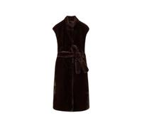 Twinset - Gilet Lungo in Eco-Pelliccia - - Jackets - Donna - Marrone - M