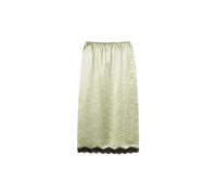 Twinset - Gonna longuette in raso froissé e pizzo - - Skirts - Donna - Verde - M