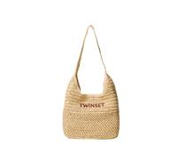 Twinset - Hobo Raffia Bag - - Bags - Donna - Beige - ONE SIZE