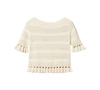 Twinset, ,Knitwear ,Donna ,Beige ,L Ruffled Sweater