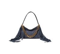 Twinset - Liliane Small Suede Bag - - Bags - Donna - Blu - ONE SIZE