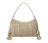 Twinset - Macramé Shoulder Bag - - Bags - Donna - Beige - ONE SIZE