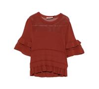 Twinset - Maglia a Girocollo con Volant - -Knitwear -Donna -Marrone -L