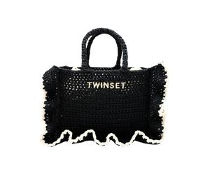 Twinset - Medium Tote Bag - - Bags - Donna - Nero - ONE SIZE