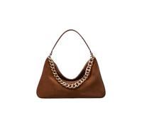 Borsa a tracolla grande Twinset in pelle scamosciata , colore marrone