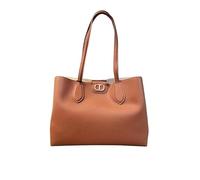 TWINSET Milano Borsa Shopper Bicolore con Oval T Art. 252TB7150 (Marrone)