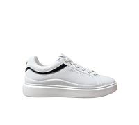 Twinset Milano Sneakers con Inserto a Contrasto Colore Art. 252TCP020 (Bianco/Nero, Sistema Taglie Calzature EU, Adulto, Donna, Numero, Media, 39)