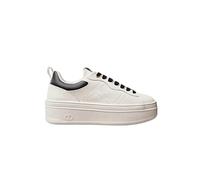 Twinset Milano Sneakers Platform in Pelle con Logo Art. 252TCP024 (Bianco/Nero, Sistema Taglie Calzature EU, Adulto, Donna, Numero, Media, 41)