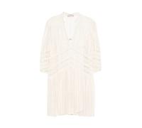Twinset - Mini abito con pizzo e scollo a V - - Dresses - Donna - Bianco - S