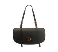 Twinset - Monogram Clasp Shoulder Bag - - Bags - Donna - Nero - ONE SIZE