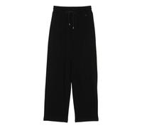 Twinset - Pantalone Wide Leg in Felpa - - Trousers - Donna - Nero - S