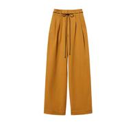 Twinset - Pantaloni ampi in gabardine - - Trousers - Donna - Marrone - L