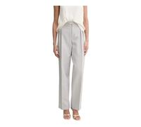 Twinset - Pantaloni in Cotone e Lino Diagonal - - Trousers - Donna - Grigio - M
