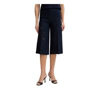 Twinset - Pantaloni Lino Corti - - Trousers - Donna - Blu - S