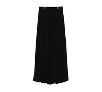 Twinset - Pantaloni Neri Ampi con Dettagli a Pieghe - - Trousers - Donna - Nero - M