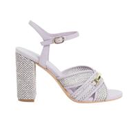 Twinset - Sandali con Tacco Alto in Rafia Viola - -Shoes -Donna -Viola -40 EU