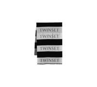 TWINSET sciarpa con lurex e logo da donna nero - U