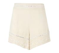 Twinset - Shorts in Lino Ricamato Beige - - Shorts - Donna - Beige - S