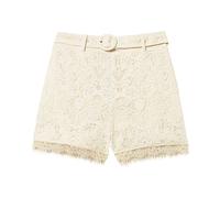 Twinset - Shorts in Pizzo con Cintura - - Shorts - Donna - Bianco - L