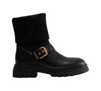 Twinset - Stivaletti biker con dettaglio calza - - Shoes - Donna - Nero - 38 EU