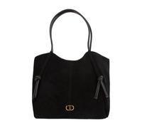 Twinset - Suede Shopper con Nodi - - Bags - Donna - Nero - ONE SIZE