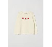 Twinset T-shirt a maniche lunghe da bambino in cotone con stampa cuori e logo 18M Ghiaccio