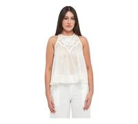 Twinset - Top Corto Ricamato - - Tops - Donna - Bianco - S