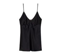 Twinset - Top nero con ricamo floreale e scollo a V - - Tops - Donna - Nero - S