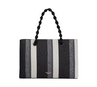 Twinset - Tote Zip in Tela a Righe - - Bags - Donna - Multicolore - ONE SIZE